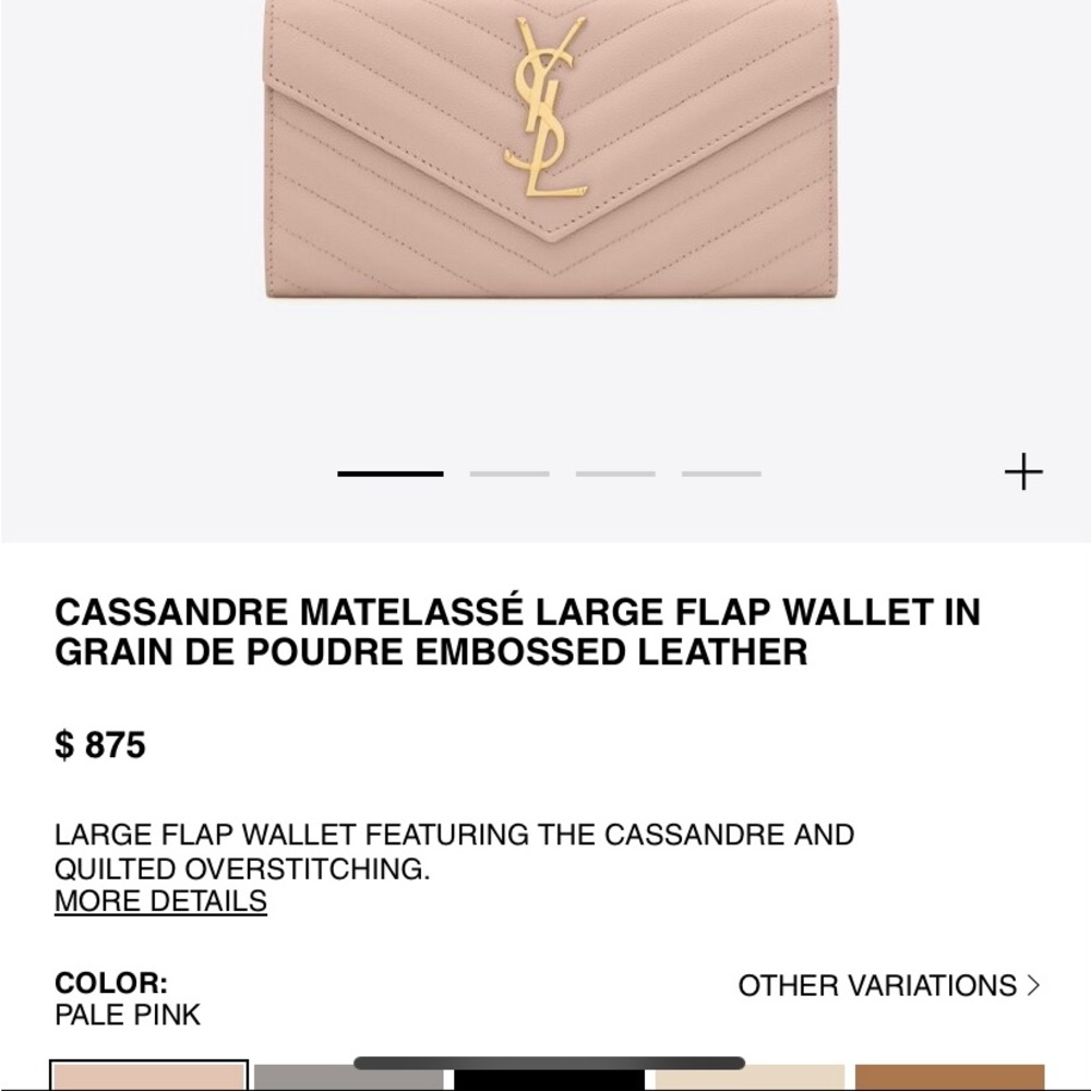 Authentic YSL wallet w chain for crossbody. Key, iPhone, and lippy fit.